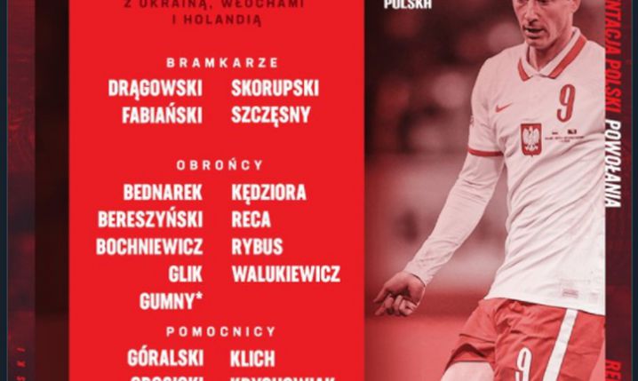 POWOŁANIA do reprezentacji Polski na najbliższe mecze!